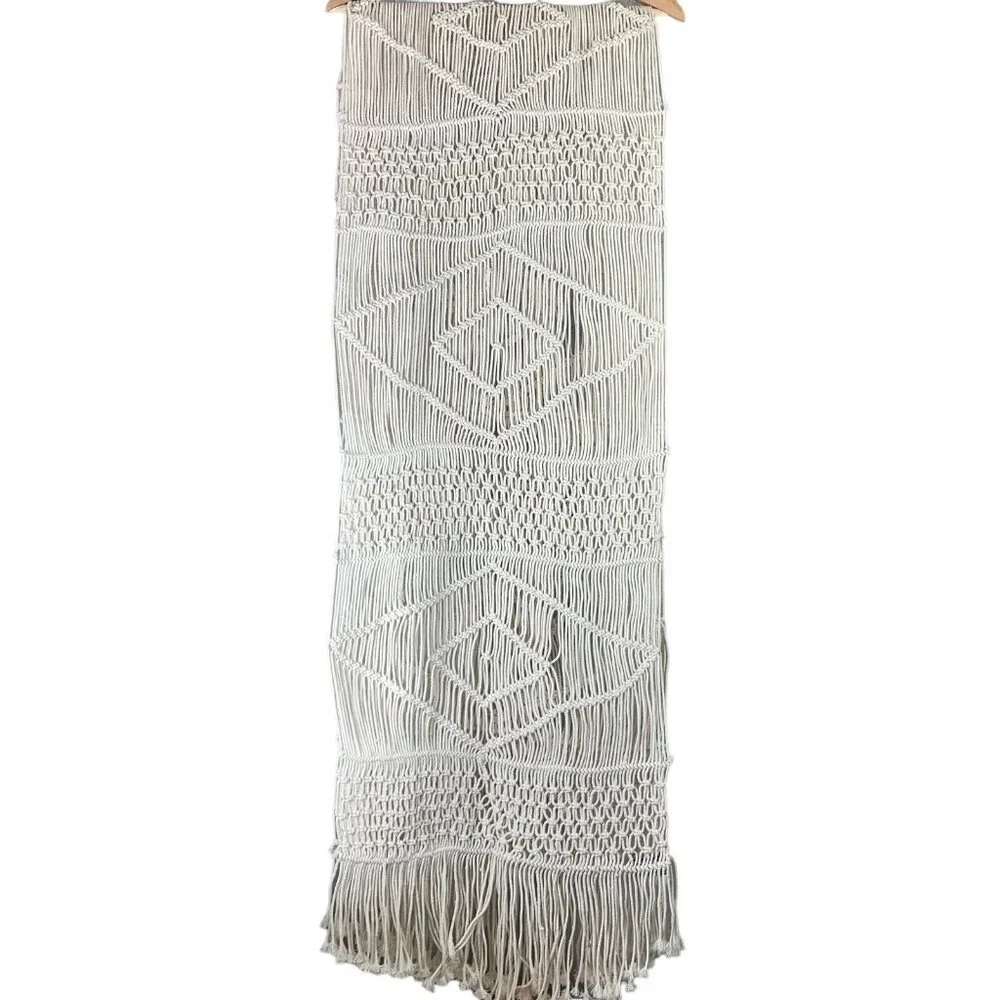 Macrame Table Runner Bohemian Home Decor Natural Cream 94
